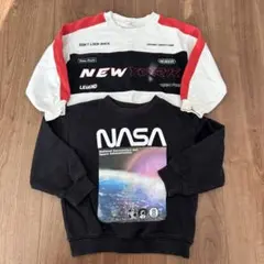 H&M キッズトレーナー　2点まとめ　98/104