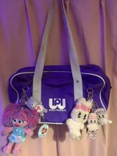 紫ワッぺスクバ .ミニーピンクリボン .ディズニー .スクールバッグ