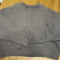 グレー クルーネック 長袖 スウェット
