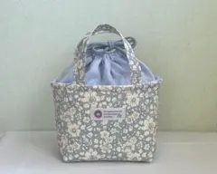 2032：お弁当袋　巾着袋　ハンドメイド　リバティ　ベッツィ・ブー　保温保冷
