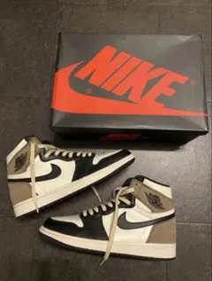 Nike Air Jordan 1 ブラック/ホワイト/ブラウン