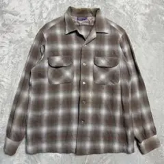 極上配色 50s pendleton オンブレチェック ボードシャツ ウール