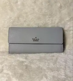 【kate spade✨】長財布 レザー スカイブルー