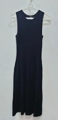 UNIQLO ブラック ノースリーブ ロングワンピース M