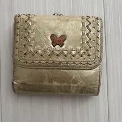 し*ん様 ANNA SUI アナスイ 三つ折り 財布 がま口 蝶 バタフライ レ