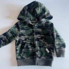 パーカー　アウター　迷彩　裏起毛　90