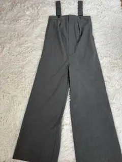 【GU】タック サロペットパンツ グレーSサイズ