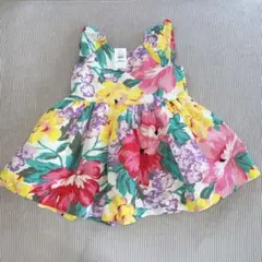 Baby gap花柄フリルノースリーブワンピース 80cm 12-18ヶ月新品