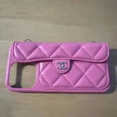 CHANEL ピンク キルティング iPhone15promaxケース