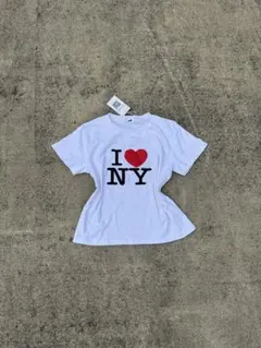 短丈　y2k アイラブTシャツ