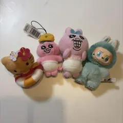 キティ、おぱんちゅ、らぶぶ、ぬいぐるみ マスコット 4点セット