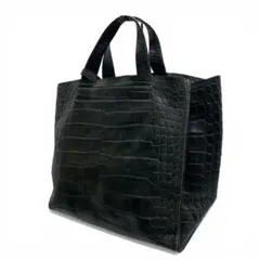 FURLAハンドバッグ　型押し　手持ち　黒　ブラック
