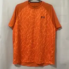 アンダーアーマー　ラグラン半袖Tシャツ　インナー　オレンジ　メンズ M