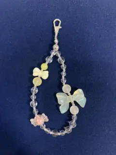 ハンドメイド 星型ビーズ ストラップ