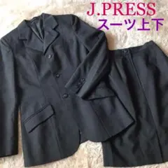 【美品】J.PRESS レディーススーツ オンワード樫山　ブラック　黒　7号
