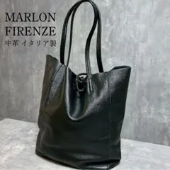 MARLON FIRENZE マルロン トートバッグ レザー 鞄　牛革 ブラック