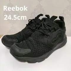 【美品】Reebok リーボックフューリーライトブラック スニーカー24.5cm