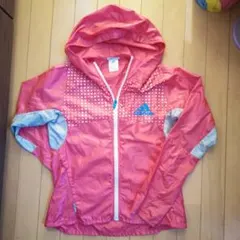 adidas ピンクドット柄 ウィンドブレーカー