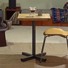 オーダー専用｜ヴィンテージ｜足場板｜カフェテーブル｜ライトブラウン
