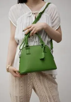 AZUL ダブルジッパーバック グリーン