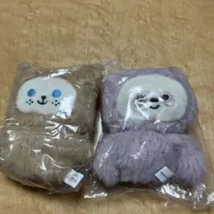 ズッピーぬいぐるみキャラクターセット（ベージュ・パープル）