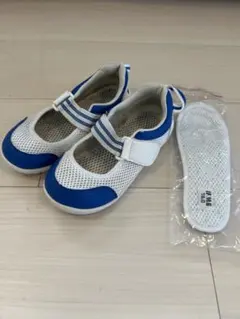 IFME 上履き ホワイト ブルー　18.0cm 美品
