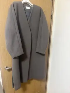 green label relaxing グレー ロングコート 38