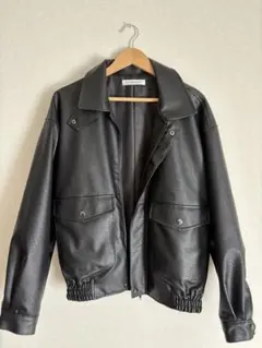 ASTRONOMY合成皮革ジャケット ダブルジップ Mサイズ