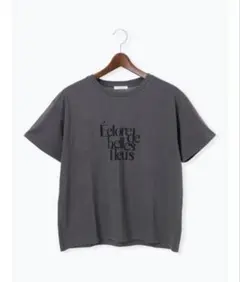テチチ　デザインロゴプリントTシャツ　グレー　フリーサイズのサムネイル