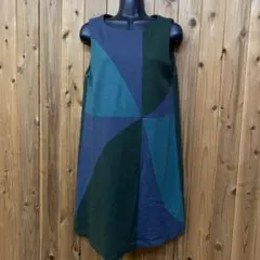 ホコモモラ ノースリーブ 幾何学模様 ワンピース カジュアル 毛レディース XL