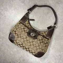 専用！COACH コーチ シグネチャー ワンショルダー 茶 11574 - メルカリ