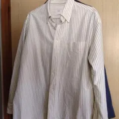 ユニクロ　JWANDERSON ボタンダウンシャツ 黄色ストライプ