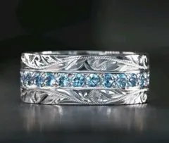 シルバー925　czダイヤ　エタニティ　エレガント　ハワイアンジュエリー　リング