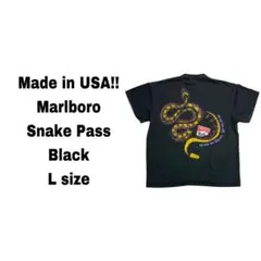 USA製 Marlboro マルボロ スネークパス Tシャツ ブラック L山田蓮