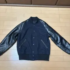 ユニクロ　メンズ スタジャン ネイビー×ブラック