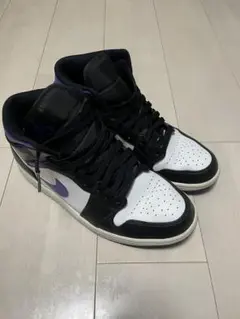 Nike Air Jordan 1 Mid ブラック／パープル