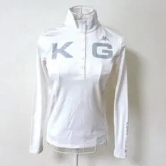 新品✨Kappa ゴルフウェア　ビッグロゴ　UV対策　長袖白シャツ ホワイト Sのサムネイル