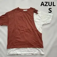 AZUL/アシンメトリー 半袖Tシャツ /Sサイズ/綿　100%