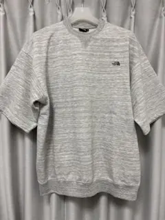 ノースフェイス 半袖スウェット グレー XL NT12446 ロゴ刺繍