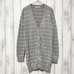 UNIQLO ユニクロ (M)　チュニック丈 Vネックカーディガン