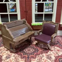 シルバニアファミリー ライティングデスク 椅子 机 セット レア アンティーク