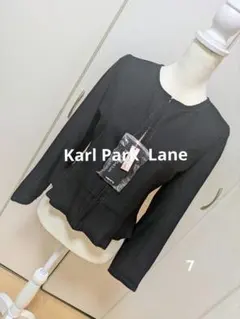 ☆新品タグ付きカールパークレーン(日本製)美ラインノーカラージャケット7☆