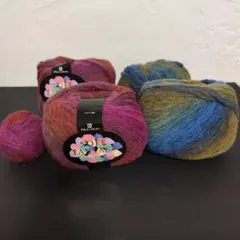 Rich More マルチカラー毛糸 3個セット