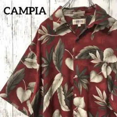 C2333 CAMPIA アロハシャツ 半袖シャツ レーヨン ボタニカル