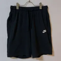 NIKE ナイキ イージーショーツ 刺繍ロゴ ブラック Mサイズ モノトーン