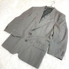 グレー テーラードジャケット　ビジネス　フォーマル　カジュアル　ポケット