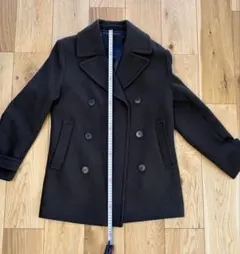 H&M ピーコート ダークブラウン　ダブルブレスト