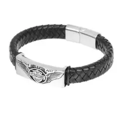 Harley-Davidson ブラックレザーブレスレット