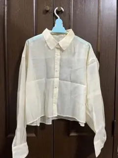 LOWRYSFARM シアーシャツ アイボリー ショート丈 サイズ1