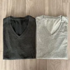 UNIQLO Dry Vネック Tシャツ 2枚セット